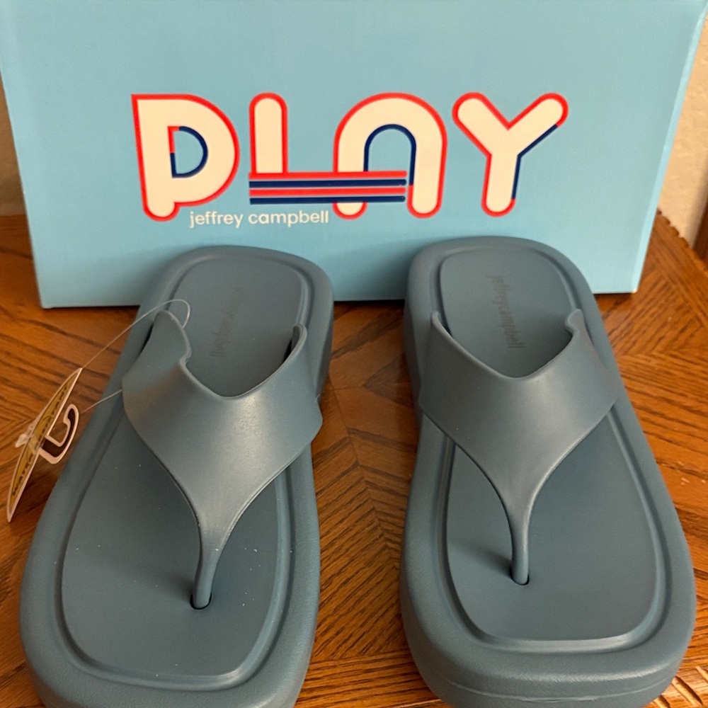 Jeffrey Campbell Denim Blue Sandals - Picture 7 of 8